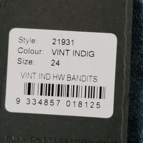 One Teaspoon  High Waist Denim Short Size 24 - Picture 8 of 12